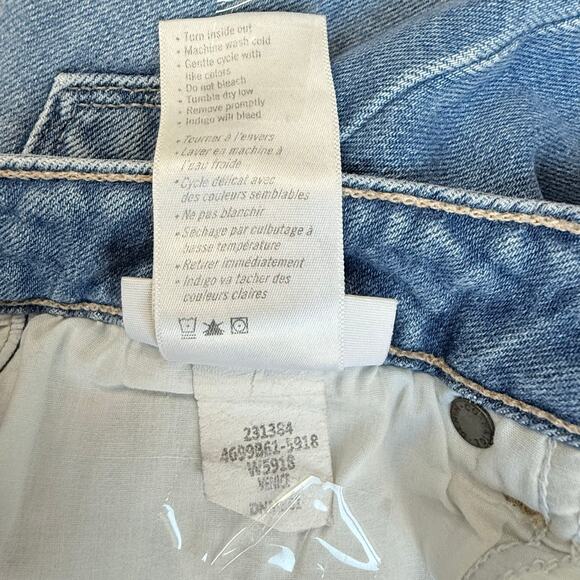 PAIGE HIGH RISE SARAH STRAIGHT JEANS RAW HEM BUTTON FLY BOHO DENIM 29 - Picture 9 of 10